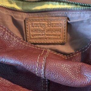 Lucky Brand Men's Rich Brown Leather Satchel